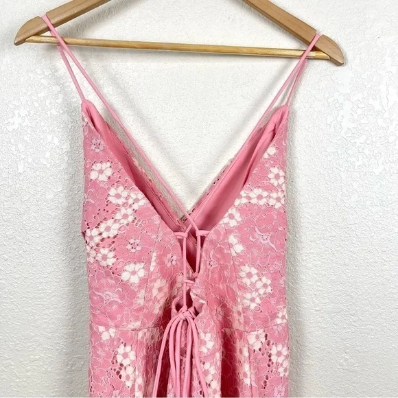 NBD Marilyn Blush & Ivory Lace Sleeveless Dress Size XL Women - Picture 7 of 15